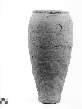  <em>Storage Pot</em>. Clay, Height: 11 15/16 in. (30.3 cm). Brooklyn Museum, Charles Edwin Wilbour Fund, 09.889.757. Creative Commons-BY (Photo: Brooklyn Museum, CUR.09.889.757_NegA_print_bw.jpg)