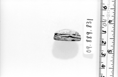  <em>Scarab</em>, ca. 1630-1523 B.C.E. Steatite, glaze, 3/8 x 11/16 x 7/8 in. (0.9 x 1.7 x 2.3 cm). Brooklyn Museum, Charles Edwin Wilbour Fund, 09.889.831. Creative Commons-BY (Photo: , CUR.09.889.831_NegC_print_bw.jpg)