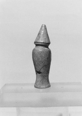  <em>Model Offering Vase</em>, ca. 1938-1539 B.C.E. Faience, 9/16 × Diam. 1 3/8 in. (1.4 × 3.5 cm). Brooklyn Museum, Museum Collection Fund, 11.679a-b. Creative Commons-BY (Photo: Brooklyn Museum, CUR.11.679a-b_NegID_L1007_18.jpg)