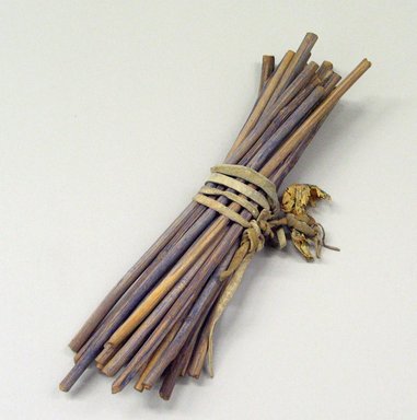 Osage. <em>Bundle of 20 Visiting Sticks</em>, late 19th-early 20th century. Wood, pigment, hide, membrane, 9 1/2 x 1 1/2 in.  (24.1 x 3.8 cm). Brooklyn Museum, Museum Expedition 1911, Museum Collection Fund, 11.694.8994. Creative Commons-BY (Photo: Brooklyn Museum, CUR.11.694.8994.jpg)