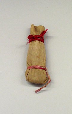 Osage. <em>Pouch Containing Steel Arrowheads</em>, early 20th century. Cotton, steel, 6 7/8 x 2 3/8 in.  (17.5 x 6.0 cm). Brooklyn Museum, Museum Expedition 1911, Museum Collection Fund, 11.694.9010. Creative Commons-BY (Photo: Brooklyn Museum, CUR.11.694.9010.jpg)