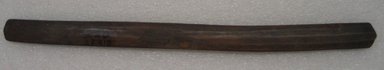 Ainu. <em>Long Plain Prayer Stick</em>. Wood, 13/16 x 12 9/16 in. (2 x 31.9 cm). Brooklyn Museum, Gift of Herman Stutzer, 12.218. Creative Commons-BY (Photo: Brooklyn Museum, CUR.12.218_bottom.jpg)