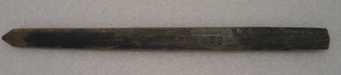 Ainu. <em>Long Prayer Stick</em>. Wood, 7/8 x 12 5/8 in. (2.2 x 32.1 cm). Brooklyn Museum, Gift of Herman Stutzer, 12.222. Creative Commons-BY (Photo: Brooklyn Museum, CUR.12.222_bottom.jpg)