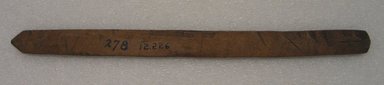Ainu. <em>Long Light Prayer Stick</em>. Wood, 15/16 x 13 11/16 in. (2.4 x 34.7 cm). Brooklyn Museum, Gift of Herman Stutzer, 12.226. Creative Commons-BY (Photo: Brooklyn Museum, CUR.12.226_bottom.jpg)