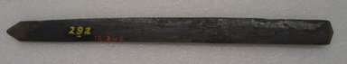 Ainu. <em>Long Straight Prayer Stick</em>. Wood, 1 x 12 7/8 in. (2.5 x 32.7 cm). Brooklyn Museum, Gift of Herman Stutzer, 12.242. Creative Commons-BY (Photo: Brooklyn Museum, CUR.12.242_bottom.jpg)