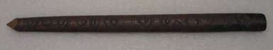 Ainu. <em>Long Straight Prayer Stick</em>. Wood, 7/8 x 12 5/8 in. (2.2 x 32.1 cm). Brooklyn Museum, Gift of Herman Stutzer, 12.248. Creative Commons-BY (Photo: Brooklyn Museum, CUR.12.248_top.jpg)