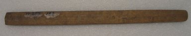 Ainu. <em>Long Straight Prayer Stick</em>. Wood, 1 x 13 1/4 in. (2.6 x 33.6 cm). Brooklyn Museum, Gift of Herman Stutzer, 12.250. Creative Commons-BY (Photo: Brooklyn Museum, CUR.12.250_bottom.jpg)