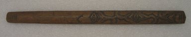 Ainu. <em>Long Straight Prayer Stick</em>. Wood, 1 x 13 1/4 in. (2.6 x 33.6 cm). Brooklyn Museum, Gift of Herman Stutzer, 12.250. Creative Commons-BY (Photo: Brooklyn Museum, CUR.12.250_top.jpg)