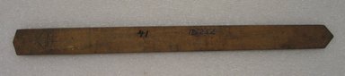Ainu. <em>Long Straight Prayer Stick</em>. Wood, 1 3/16 x 13 7/8 in. (3 x 35.3 cm). Brooklyn Museum, Gift of Herman Stutzer, 12.252. Creative Commons-BY (Photo: Brooklyn Museum, CUR.12.252_bottom.jpg)