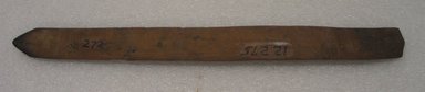 Ainu. <em>Long Straight Prayer Stick</em>. Wood, 1 1/8 x 13 3/16 in. (2.8 x 33.5 cm). Brooklyn Museum, Gift of Herman Stutzer, 12.275. Creative Commons-BY (Photo: Brooklyn Museum, CUR.12.275_bottom.jpg)