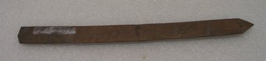 Ainu. <em>Long Straight Prayer Stick</em>. Wood, 13/16 x 11 3/16 in. (2.1 x 28.4 cm). Brooklyn Museum, Gift of Herman Stutzer, 12.276. Creative Commons-BY (Photo: Brooklyn Museum, CUR.12.276_bottom.jpg)
