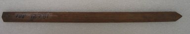 Ainu. <em>Long Narrow Prayer Stick</em>. Wood, 11/16 x 12 1/2 in. (1.8 x 31.7 cm). Brooklyn Museum, Gift of Herman Stutzer, 12.281. Creative Commons-BY (Photo: Brooklyn Museum, CUR.12.281_bottom.jpg)