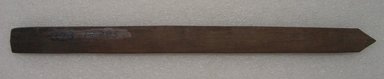 Ainu. <em>Long Narrow Prayer Stick</em>. Wood, 1 x 13 9/16 in. (2.5 x 34.5 cm). Brooklyn Museum, Gift of Herman Stutzer, 12.285. Creative Commons-BY (Photo: Brooklyn Museum, CUR.12.285_bottom.jpg)