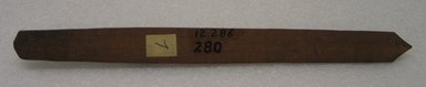 Ainu. <em>Long Straight Prayer Stick</em>. Wood, 1 3/16 x 13 1/8 in. (3 x 33.4 cm). Brooklyn Museum, Gift of Herman Stutzer, 12.286. Creative Commons-BY (Photo: Brooklyn Museum, CUR.12.286_bottom.jpg)
