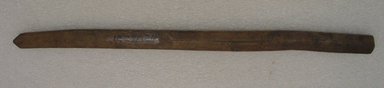 Ainu. <em>Long Narrow Prayer Stick</em>. Wood, 3/4 x 13 1/4 in. (1.9 x 33.7 cm). Brooklyn Museum, Gift of Herman Stutzer, 12.291. Creative Commons-BY (Photo: Brooklyn Museum, CUR.12.291_bottom.jpg)