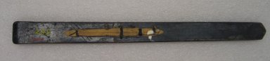 Ainu. <em>Prayer Stick</em>. Lacquer, 1 1/16 x 12 15/16 in. (2.7 x 32.8 cm). Brooklyn Museum, Gift of Herman Stutzer, 12.309. Creative Commons-BY (Photo: Brooklyn Museum, CUR.12.309_bottom.jpg)