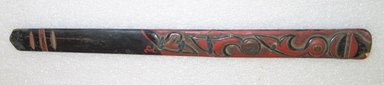 Ainu. <em>Prayer Stick</em>. Lacquer, 1 1/16 x 12 15/16 in. (2.7 x 32.8 cm). Brooklyn Museum, Gift of Herman Stutzer, 12.309. Creative Commons-BY (Photo: Brooklyn Museum, CUR.12.309_top.jpg)
