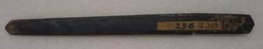 Ainu. <em>Prayer Stick</em>. Lacquer, 1 1/8 x 13 in. (2.8 x 33 cm). Brooklyn Museum, Gift of Herman Stutzer, 12.318. Creative Commons-BY (Photo: Brooklyn Museum, CUR.12.318_bottom.jpg)