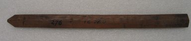Ainu. <em>Prayer Stick</em>. Wood, 1 x 12 13/16 in. (2.6 x 32.5 cm). Brooklyn Museum, Gift of Herman Stutzer, 12.323. Creative Commons-BY (Photo: Brooklyn Museum, CUR.12.323_bottom.jpg)
