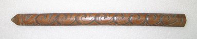 Ainu. <em>Prayer Stick</em>. Wood, 1 x 12 13/16 in. (2.6 x 32.5 cm). Brooklyn Museum, Gift of Herman Stutzer, 12.323. Creative Commons-BY (Photo: Brooklyn Museum, CUR.12.323_top.jpg)