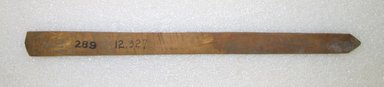 Ainu. <em>Long Curved Prayer Stick</em>. Wood, 13/16 x 12 5/16 in. (2.1 x 31.2 cm). Brooklyn Museum, Gift of Herman Stutzer, 12.237. Creative Commons-BY (Photo: Brooklyn Museum, CUR.12.327_bottom.jpg)