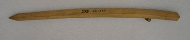Ainu. <em>Ceremonial Prayer Stick</em>. Wood, 11/16 x 14 11/16 in. (1.8 x 37.3 cm). Brooklyn Museum, Gift of Herman Stutzer, 12.462. Creative Commons-BY (Photo: Brooklyn Museum, CUR.12.462_bottom.jpg)