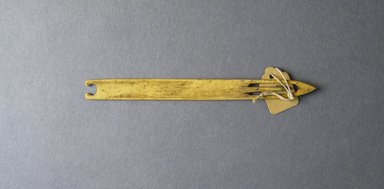 Ainu. <em>Small Needle for Netting</em>. Bone, 1/2 x 5 1/2 in. (1.3 x 14 cm). Brooklyn Museum, Gift of Herman Stutzer, 12.612. Creative Commons-BY (Photo: Brooklyn Museum, CUR.12.612.jpg)