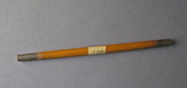 Ainu. <em>Pipe</em>. Wood, brass, 1/4 x 7 1/16 in. (0.7 x 17.9 cm). Brooklyn Museum, Gift of Herman Stutzer, 12.799a-b. Creative Commons-BY (Photo: Brooklyn Museum, CUR.12.799a-b.jpg)