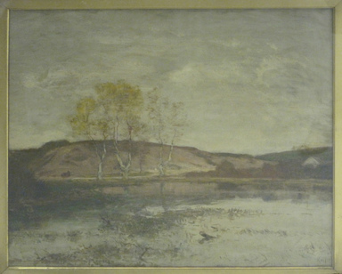 Frederick W. Kost (American, 1861–1923). <em>A Long Island Pond</em>, ca. 1910. Oil painting, 21 15/16 x 25 3/16 in. (55.8 x 63.9 cm). Brooklyn Museum, Gift of George A. Hearn, 12.94 (Photo: Brooklyn Museum, CUR.12.94.jpg)