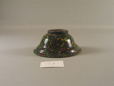 Roman. <em>Millefiori Bowl</em>, 1st century C.E. Glass, 1 5/8 x Diam. 3 11/16 in. (4.2 x 9.3 cm). Brooklyn Museum, Gift of Robert B. Woodward, 13.4. Creative Commons-BY (Photo: Brooklyn Museum, CUR.13.4_view7.jpg)