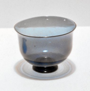  <em>Blue Nailsea Bowl</em>, early 19th century. Glass, 3 1/4 x 4 5/8 in. (8.3 x 11.7 cm). Brooklyn Museum, Purchased by Special Subscription and Museum Collection Fund, 13.958. Creative Commons-BY (Photo: Brooklyn Museum, CUR.13.958.jpg)