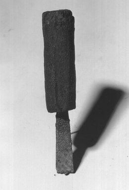  <em>Serrated Tool with Handle</em>, ca. 1539-1292 B.C.E. Bronze, wood, 5/8 x 3 11/16 in. (1.6 x 9.4 cm). Brooklyn Museum, Gift of the Egypt Exploration Fund, 14.633.3. Creative Commons-BY (Photo: Brooklyn Museum, CUR.14.633.3_print_negL_362_18_bw.jpg)
