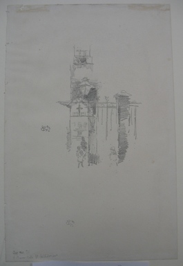 James Abbott McNeill Whistler (American, 1834-1903). <em>Entrance Gate</em>, 1887. Lithograph, 12 5/16 x 8 1/16 in. (31.3 x 20.5 cm). Brooklyn Museum, Gift of the Rembrandt Club, 15.379 (Photo: Brooklyn Museum, CUR.15.379.jpg)