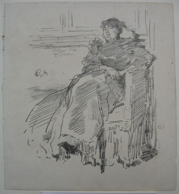 James Abbott McNeill Whistler (American, 1834–1903). <em>La Robe Rouge</em>, 1894. Lithograph, 8 5/8 x 7 7/8 in. (21.9 x 20 cm). Brooklyn Museum, Gift of the Rembrandt Club, 15.401 (Photo: Brooklyn Museum, CUR.15.401.jpg)