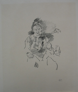 James Abbott McNeill Whistler (American, 1834–1903). <em>The Master Smith</em>, 1895. Lithograph, 11 1/8 x 8 7/8 in. (28.3 x 22.5 cm). Brooklyn Museum, Gift of the Rembrandt Club, 15.404 (Photo: Brooklyn Museum, CUR.15.404.jpg)