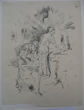 James Abbott McNeill Whistler (American, 1834–1903). <em>Father and Son</em>, 1895. Lithograph, 9 1/2 x 7 3/16 in. (24.1 x 18.3 cm). Brooklyn Museum, Gift of the Rembrandt Club, 15.406 (Photo: Brooklyn Museum, CUR.15.406.jpg)