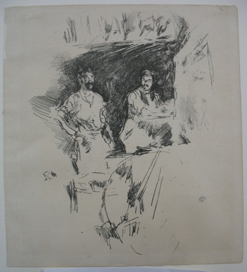 James Abbott McNeill Whistler (American, 1834–1903). <em>The Brothers</em>, 1895. Lithograph, 8 5/8 x 7 3/4 in. (21.9 x 19.7 cm). Brooklyn Museum, Gift of the Rembrandt Club, 15.409 (Photo: Brooklyn Museum, CUR.15.409.jpg)