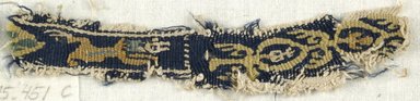 Coptic. <em>Band Fragment with Animal and Botanical Decoration</em>, 5th-6th centruy C.E. Flax, wool, 1 x 6 in. (2.5 x 15.2 cm). Brooklyn Museum, Gift of the Egypt Exploration Fund, 15.451c. Creative Commons-BY (Photo: Brooklyn Museum (in collaboration with Index of Christian Art, Princeton University), CUR.15.451C_ICA.jpg)