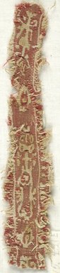 Coptic. <em>Band Fragment with Botanical Decoration</em>, 5th-6th century C.E. Flax, wool, 1 x 7 in. (2.5 x 17.8 cm). Brooklyn Museum, Gift of the Egypt Exploration Fund, 15.451e. Creative Commons-BY (Photo: Brooklyn Museum (in collaboration with Index of Christian Art, Princeton University), CUR.15.451E_ICA.jpg)