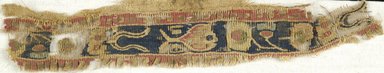 Coptic. <em>2 Band Fragments with Animal and Botanical Decoration</em>, 5th century C.E. Flax, wool, 16.468a: 2 x 16 in. (5.1 x 40.6 cm). Brooklyn Museum, Gift of the Egypt Exploration Fund, 15.468a-b. Creative Commons-BY (Photo: Brooklyn Museum (in collaboration with Index of Christian Art, Princeton University), CUR.15.468B_ICA.jpg)