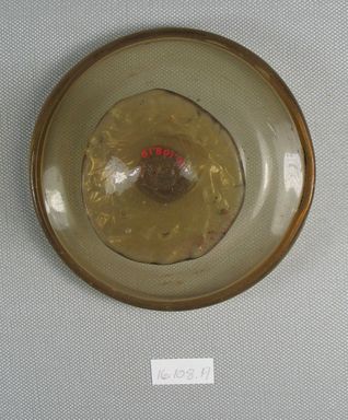 Egypto-Roman. <em>Bowl</em>, 4th century C.E. Glass, 2 1/16 x Diam. 4 3/16 in. (5.2 x 10.7 cm). Brooklyn Museum, Gift of Evangeline Wilbour Blashfield, Theodora Wilbour, and Victor Wilbour honoring the wishes of their mother, Charlotte Beebe Wilbour, as a memorial to their father, Charles Edwin Wilbour, 16.108.19. Creative Commons-BY (Photo: Brooklyn Museum, CUR.16.108.19_view3.jpg)