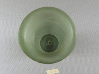 Islamic. <em>Lamp</em>, 3rd-6th century C.E. Glass, 7 1/16 x greatest diam. 3 5/16 in. (18 x 8.4 cm). Brooklyn Museum, Gift of Evangeline Wilbour Blashfield, Theodora Wilbour, and Victor Wilbour honoring the wishes of their mother, Charlotte Beebe Wilbour, as a memorial to their father, Charles Edwin Wilbour, 16.116. Creative Commons-BY (Photo: Brooklyn Museum, CUR.16.116.jpg)