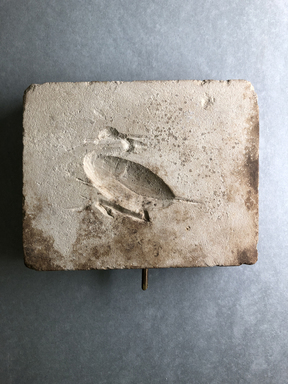  <em>Mold for Making a Benu Bird</em>. Limestone, 5 1/16 × 6 5/16 × 1 1/4 in. (12.8 × 16 × 3.1 cm). Brooklyn Museum, Gift of Evangeline Wilbour Blashfield, Theodora Wilbour, and Victor Wilbour honoring the wishes of their mother, Charlotte Beebe Wilbour, as a memorial to their father, Charles Edwin Wilbour, 16.129. Creative Commons-BY (Photo: , CUR.16.129_view01.jpg)