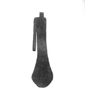  <em>Female Figure of "Paddle Doll" Type</em>, ca. 2008-1630 B.C.E. Wood, pigment, 7 15/16 x 2 5/16 x 3/8 in. (20.1 x 5.9 x 0.9 cm). Brooklyn Museum, Gift of Evangeline Wilbour Blashfield, Theodora Wilbour, and Victor Wilbour honoring the wishes of their mother, Charlotte Beebe Wilbour, as a memorial to their father, Charles Edwin Wilbour, 16.131. Creative Commons-BY (Photo: Brooklyn Museum, CUR.16.131_NegA_print_bw.jpg)
