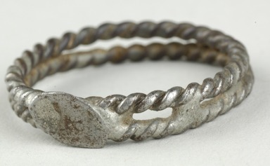 Coptic. <em>Finger Ring</em>, 5th-7th century C.E. Iron, 1/4 × Diam. 7/8 in. (0.7 × 2.2 cm). Brooklyn Museum, Gift of Evangeline Wilbour Blashfield, Theodora Wilbour, and Victor Wilbour honoring the wishes of their mother, Charlotte Beebe Wilbour, as a memorial to their father, Charles Edwin Wilbour, 16.152. Creative Commons-BY (Photo: Brooklyn Museum (in collaboration with Index of Christian Art, Princeton University), CUR.16.152_view3_ICA.jpg)