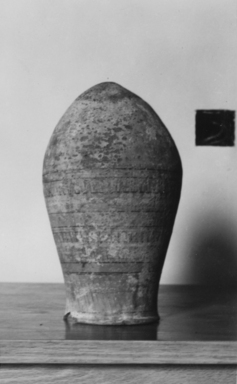  <em>"Tear-Drop" Shaped Vase</em>. Clay, pigment, 13 3/8 × Diam. 5 7/16 in. (34 × 13.8 cm). Brooklyn Museum, Gift of Evangeline Wilbour Blashfield, Theodora Wilbour, and Victor Wilbour honoring the wishes of their mother, Charlotte Beebe Wilbour, as a memorial to their father, Charles Edwin Wilbour, 16.170. Creative Commons-BY (Photo: , CUR.16.170_noneg_print_bw.jpg)