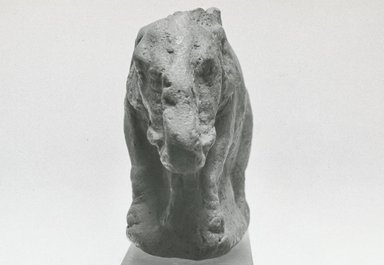  <em>Elephant</em>, 145 B.C.E.-395 C.E. Terracotta, 1 15/16 x 2 9/16 in. (4.9 x 6.6 cm). Brooklyn Museum, Gift of Evangeline Wilbour Blashfield, Theodora Wilbour, and Victor Wilbour honoring the wishes of their mother, Charlotte Beebe Wilbour, as a memorial to their father, Charles Edwin Wilbour, 16.270. Creative Commons-BY (Photo: Brooklyn Museum, CUR.16.270_NegE_print_bw.jpg)