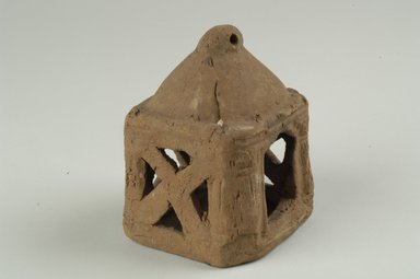  <em>House-Shaped Lamp</em>, 100–642 C.E. Terracotta, 4 3/4 x 3 3/8 x 3 3/8 in. (12 x 8.5 x 8.5 cm). Brooklyn Museum, Gift of Evangeline Wilbour Blashfield, Theodora Wilbour, and Victor Wilbour honoring the wishes of their mother, Charlotte Beebe Wilbour, as a memorial to their father, Charles Edwin Wilbour, 16.273. Creative Commons-BY (Photo: Brooklyn Museum (in collaboration with Index of Christian Art, Princeton University), CUR.16.273_view1_ICA.jpg)