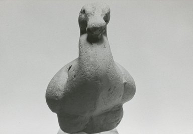  <em>Small Duck</em>, 2nd century C.E. Terracotta, 2 x 1 7/16 x 2 3/8 in. (5.1 x 3.6 x 6 cm). Brooklyn Museum, Gift of Evangeline Wilbour Blashfield, Theodora Wilbour, and Victor Wilbour honoring the wishes of their mother, Charlotte Beebe Wilbour, as a memorial to their father, Charles Edwin Wilbour, 16.281. Creative Commons-BY (Photo: Brooklyn Museum, CUR.16.281_NegE_print_bw.jpg)