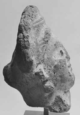  <em>Female Head</em>, 3rd century C.E. Clay, pigment, 3 1/16 x 2 5/16 x 1 13/16 in. (7.8 x 5.8 x 4.7 cm). Brooklyn Museum, Gift of Evangeline Wilbour Blashfield, Theodora Wilbour, and Victor Wilbour honoring the wishes of their mother, Charlotte Beebe Wilbour, as a memorial to their father, Charles Edwin Wilbour, 16.310. Creative Commons-BY (Photo: Brooklyn Museum, CUR.16.310_NegB_print_bw.jpg)